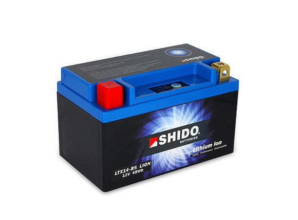 Shido LTX14-BS Lithium Batteri 12V, 4Ah, 48Wh, 150x87x145 